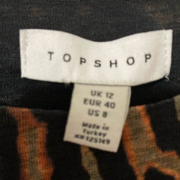 Sexy TOPSHOP Animal print Midi Tank Dress Women’s size 8 - Picture 3 of 7